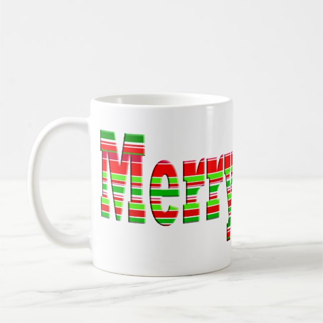 De Café Caneca alegre da FELIZ da listra (Esquerda)