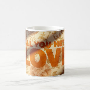 De Café Caneca All You Need Is Love Valentin Floral Vint
