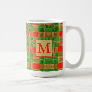 De Café Caneca Alta Branca MAC GREGOR TARTAN + Inicial
