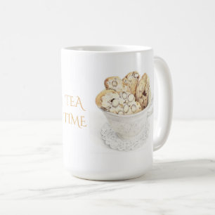DE CAFÉ CANECA ALTA BRANCA "TEA TIME" BISCOTTI