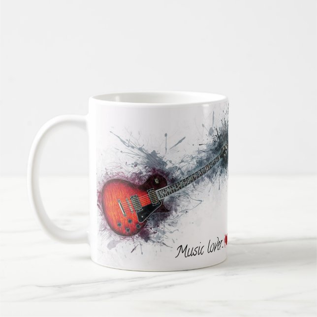 De Café caneca Amante da Música guitarra (Esquerda)