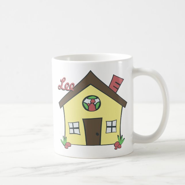 De Café Caneca amarela da casa (Direita)