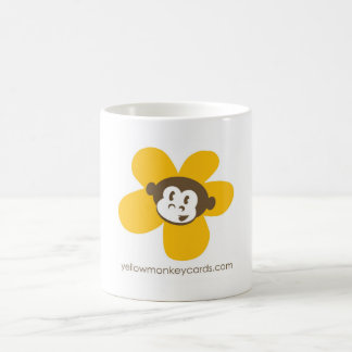 De Café Caneca amarela da flor do macaco