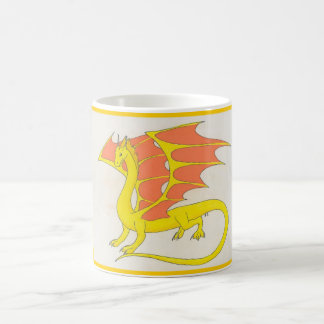 De Café Caneca amarela do dragão