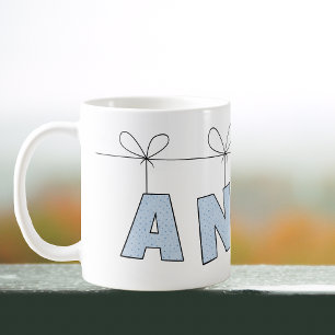 De Café Caneca Anna Letras Fofas Com Coração Nome
