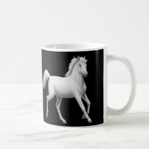 De Café Caneca árabe branca dos cavalos