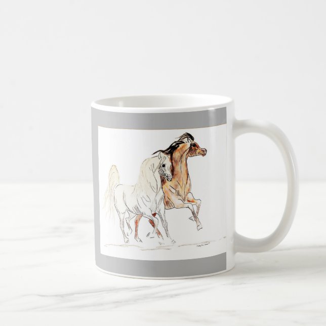 De Café Caneca árabe do cavalo - presente do amante do (Direita)