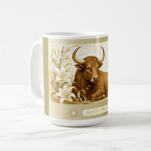 De Café Caneca Art Nouveau Touro Lírio