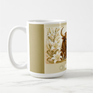 De Café Caneca Art Nouveau Touro Lírio