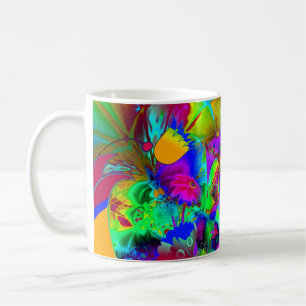De Café Caneca Arte Abstrata Floral Explodir