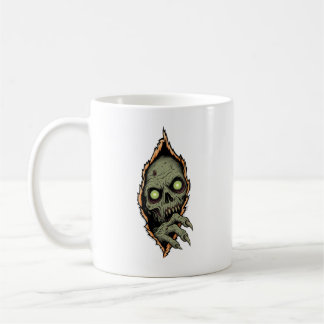 De Café Caneca Assustadora do Zumbi Rasgando no Halloween