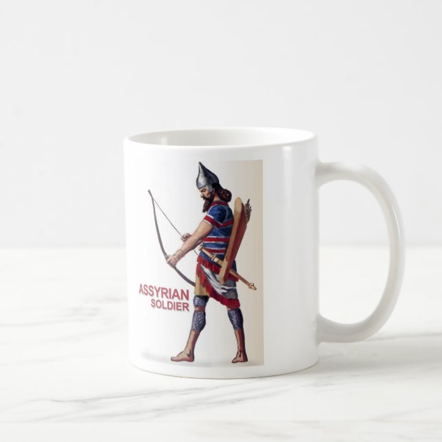 De Café Caneca Assyrian dos soldados (Direita)