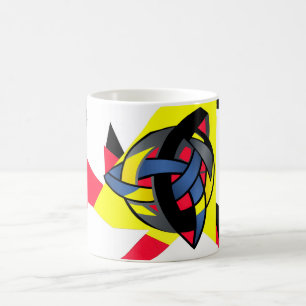 De Café Caneca atada do monograma do preto do mundo