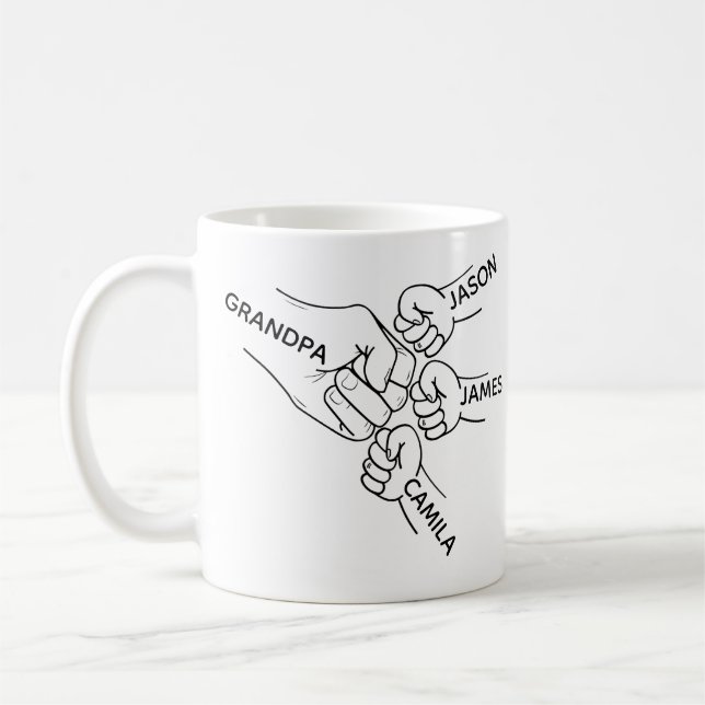 De Café Caneca Avô Toquinho, Caneca Avô Com Nomes, Gra (Esquerda)