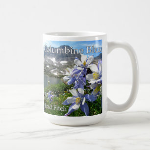 De Café Caneca azul aquilégia