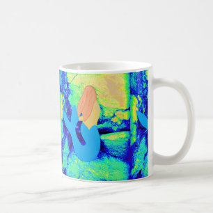 De Café caneca azul-atada das sereias