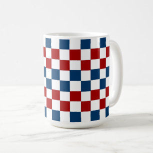 De Café Caneca Azul, Branca e Vermelha Verificada