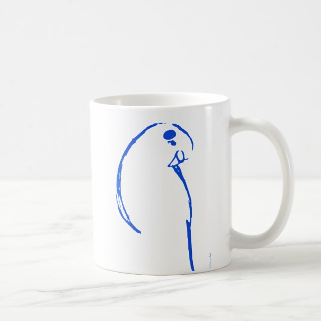De Café Caneca azul do Budgerigar (Direita)