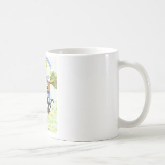 De Café Caneca azul do comensal do cilindro
