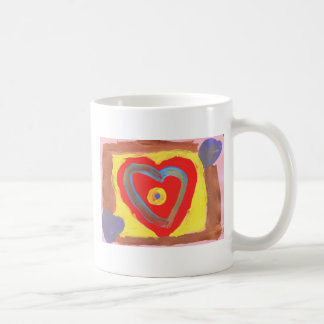 De Café Caneca azul do coração