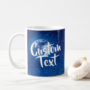 De Café Caneca azul do costume da Lua cheia