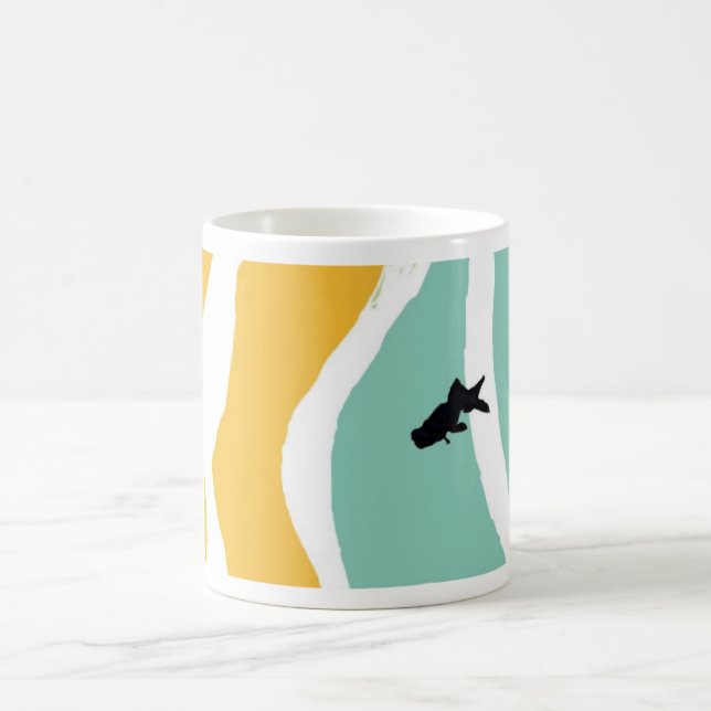 De Café caneca azul do peixe dourado (Centro)