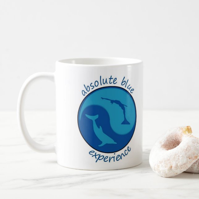 De Café Caneca Azul Dupla (Com Donut)