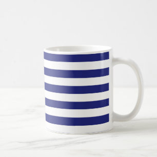 De Café Caneca azul e branca das listras