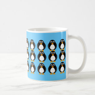 De Café Caneca azul e branca dos desenhos animados bonitos