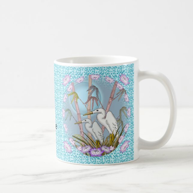 De Café Caneca Bamboo Cranes (Direita)
