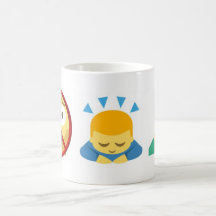 Caneca básica Emoji: Nenhum medo, curva-se para