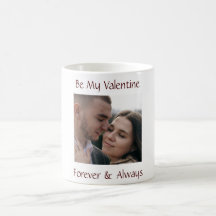 Caneca Be My Valentine Personalizada com Foto do C