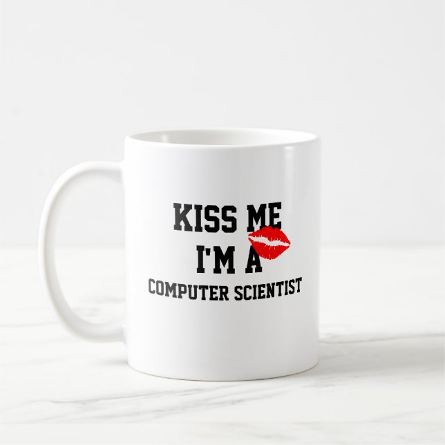 De Café Caneca Beije Me Eu Sou Um Cientista Da Computação (Esquerda)