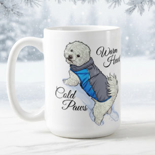 De Café Caneca Bichon Frise Neve Coração Quente
