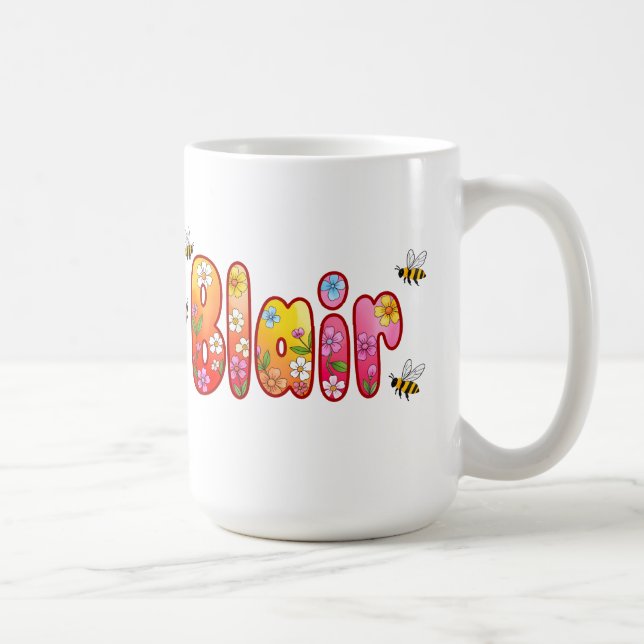De Café Caneca Blair - Design Floral e Abelha (Direita)