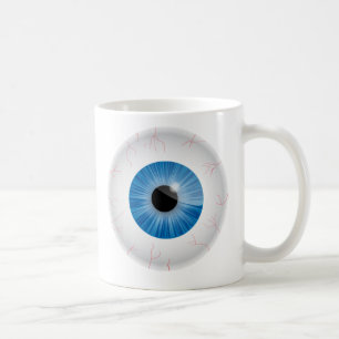 De Café Caneca Bloodshot azul dos globos oculares