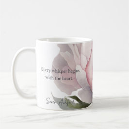 De Café Caneca Blush bloom com palavras sussurradas