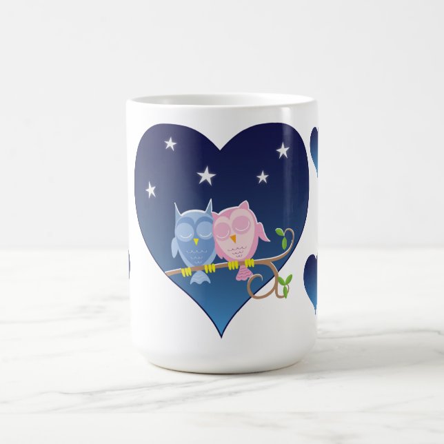 De Café Caneca bonita do casal das corujas (Centro)