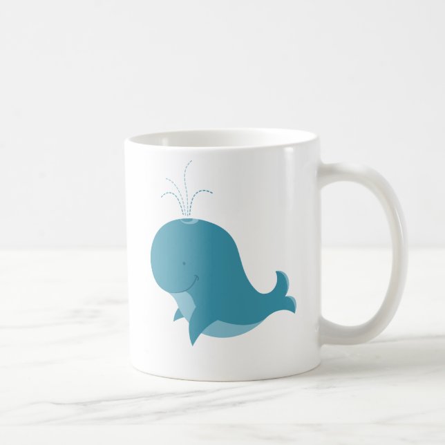 De Café Caneca bonito da baleia do bebê dos desenhos (Direita)