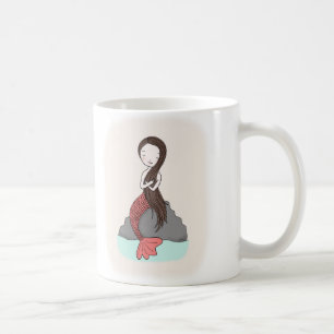 De Café Caneca bonito da ilustração da sereia da caneca 