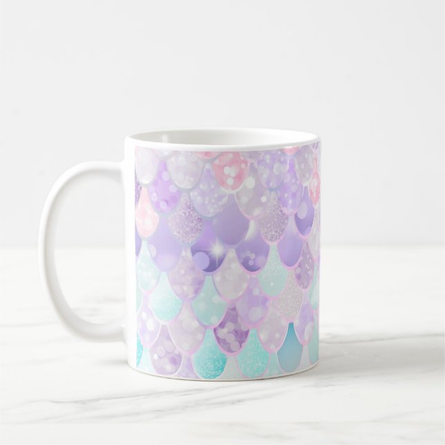 De Café Caneca bonito da sereia das meninas, rosa Pastel, (Esquerda)
