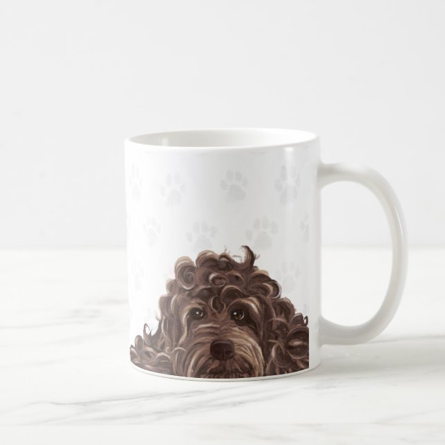 De Café Caneca bonito do labradoodle (Direita)