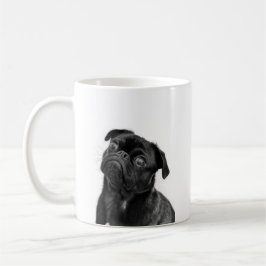 De Café Caneca bonito preta do Pug
