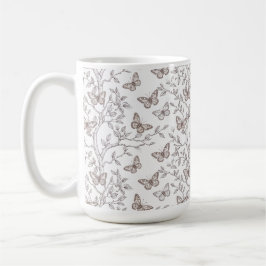 De Café Caneca Borboletas Botânicas