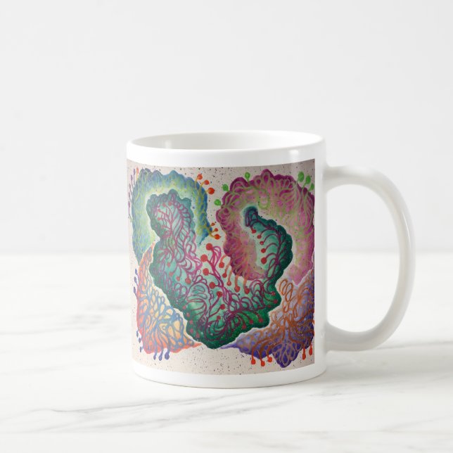 De Café Caneca botânica da aguarela da respiração (Direita)