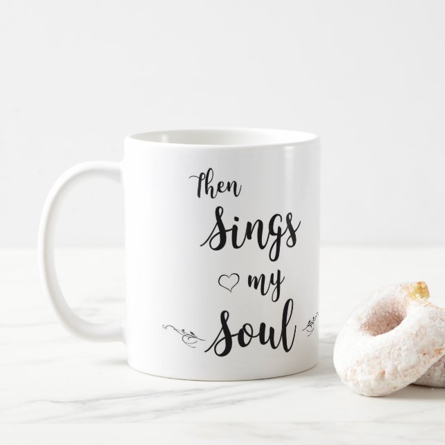 De Café Caneca branca 11 oz clássica (Com Donut)