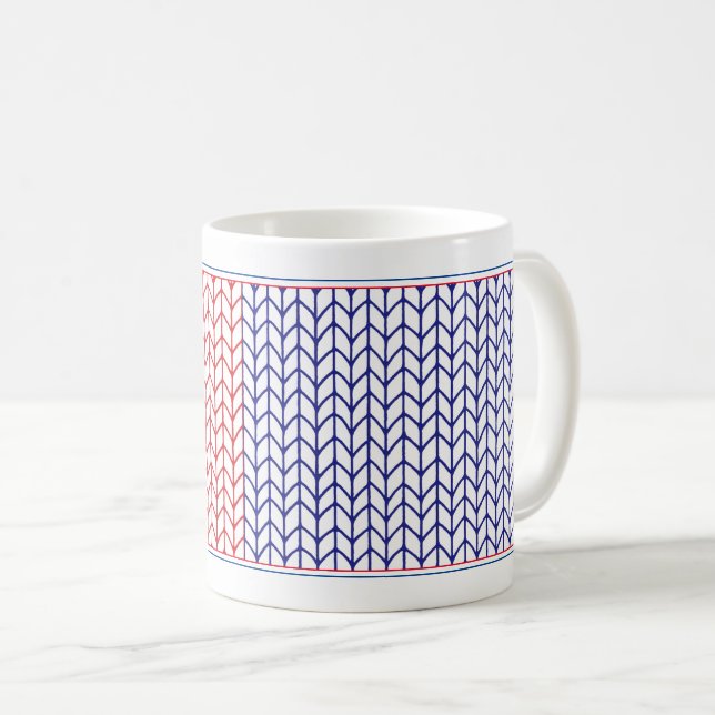 De Café Caneca Branca AMERICAN KNIT (Frente Esquerda)