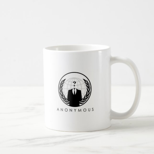 De Café Caneca branca anónima (logotipo) (Direita)