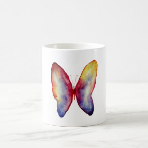 De Café Caneca branca clássica da arte da aguarela da