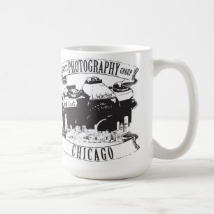 De Café Caneca branca clássica do grupo da fotografia da